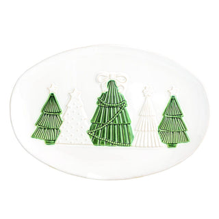 White Christmas Tree Platter