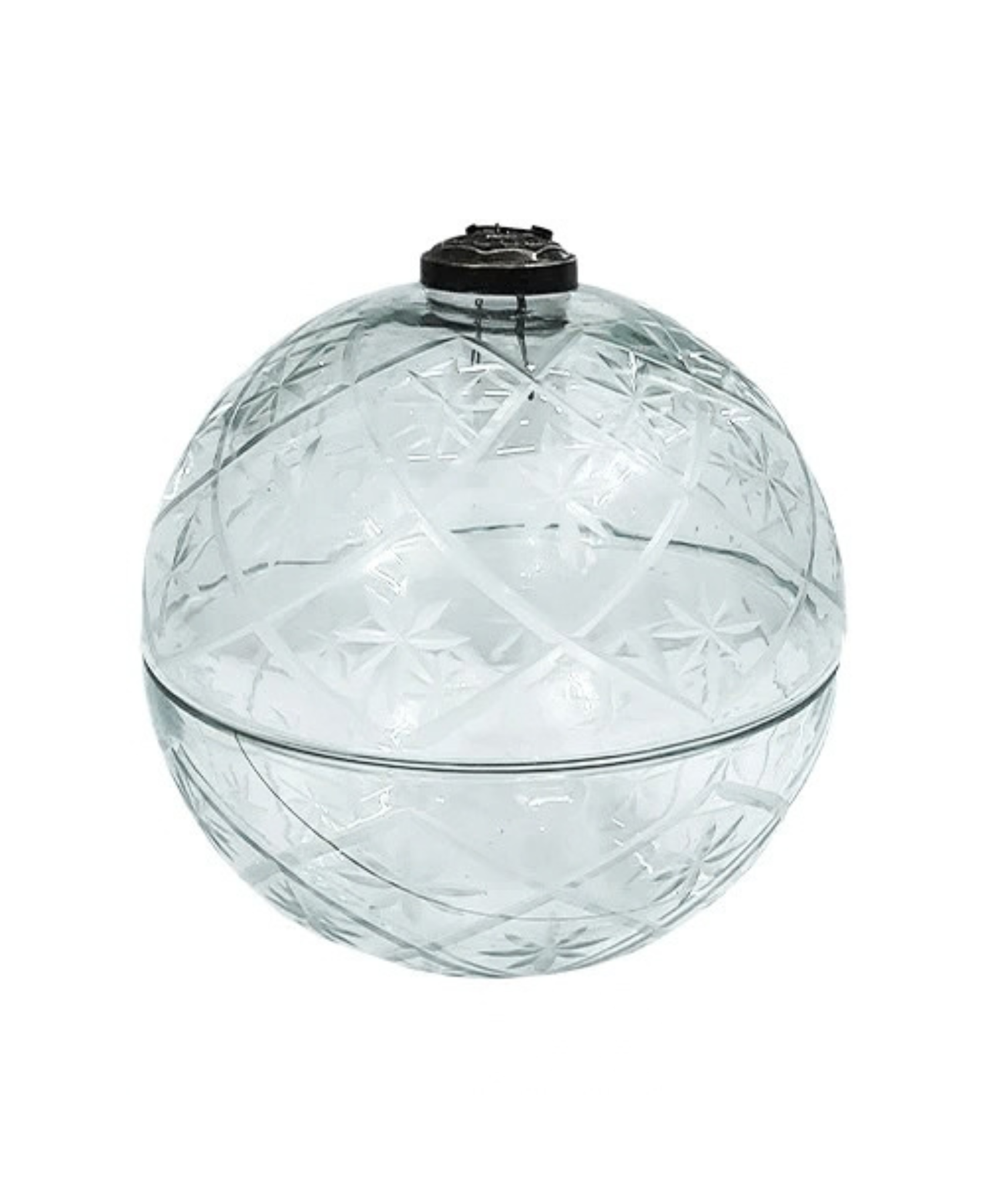 Etched Glass Jar With Lid - 4