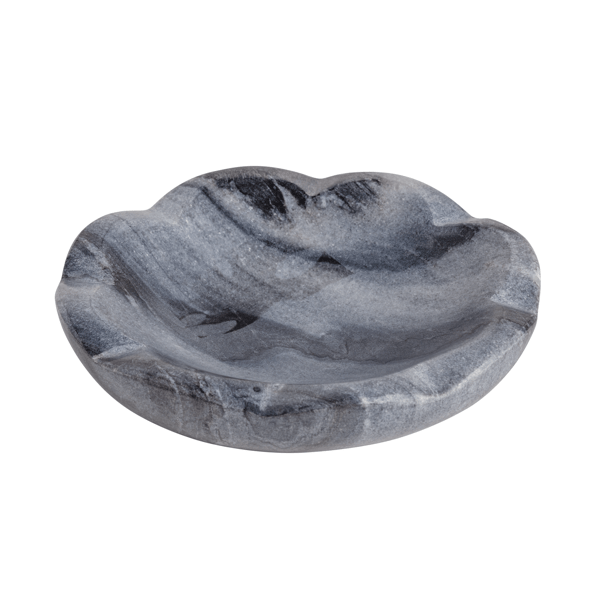 Marble Scallop Dish - Gray