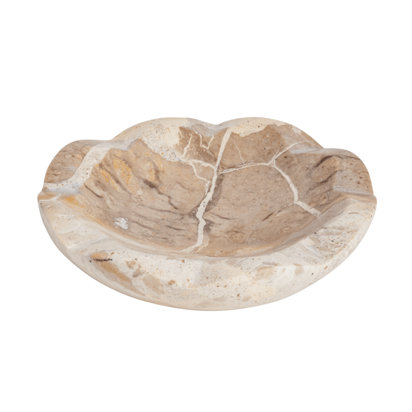 Marble Scallop Dish - Taupe