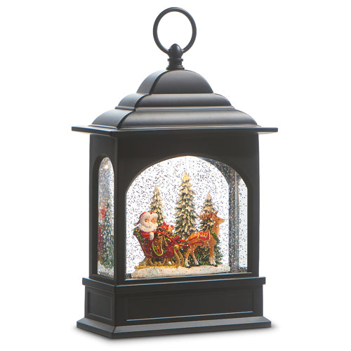 Santa and Mrs Claus Musical Lighted Water Lantern