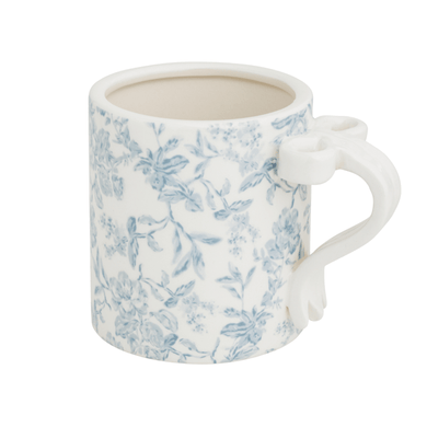 Toile Bow Handle Mug