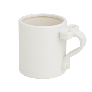 White Bow Handle Mug
