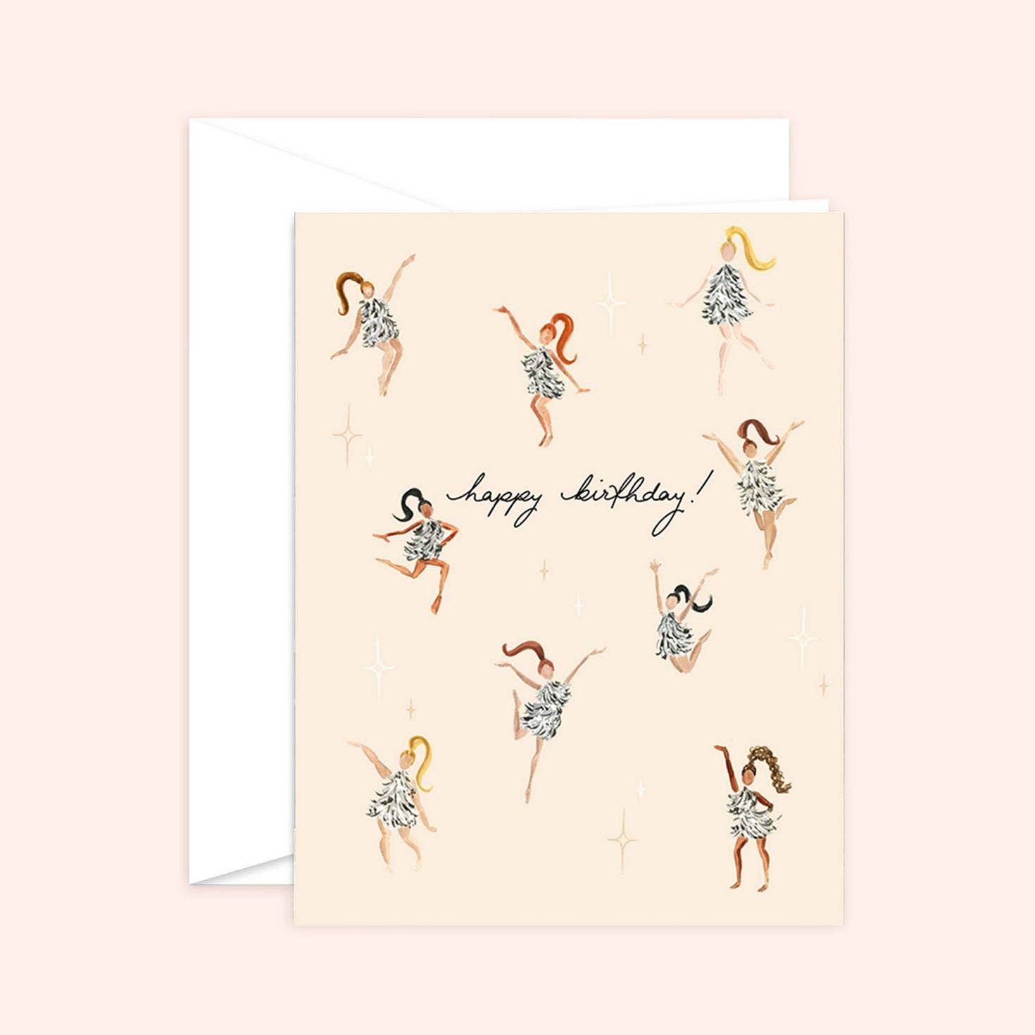 Birthday Disco Girls Card Blank