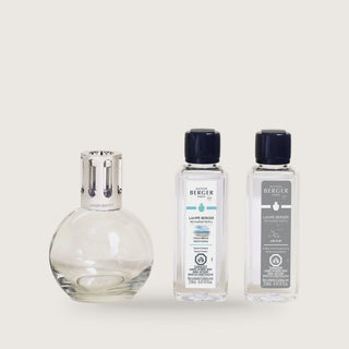 Lampe Berger Essential Round Fragrance Lamp Starter Kit with So Neutral and Ocean Breeze