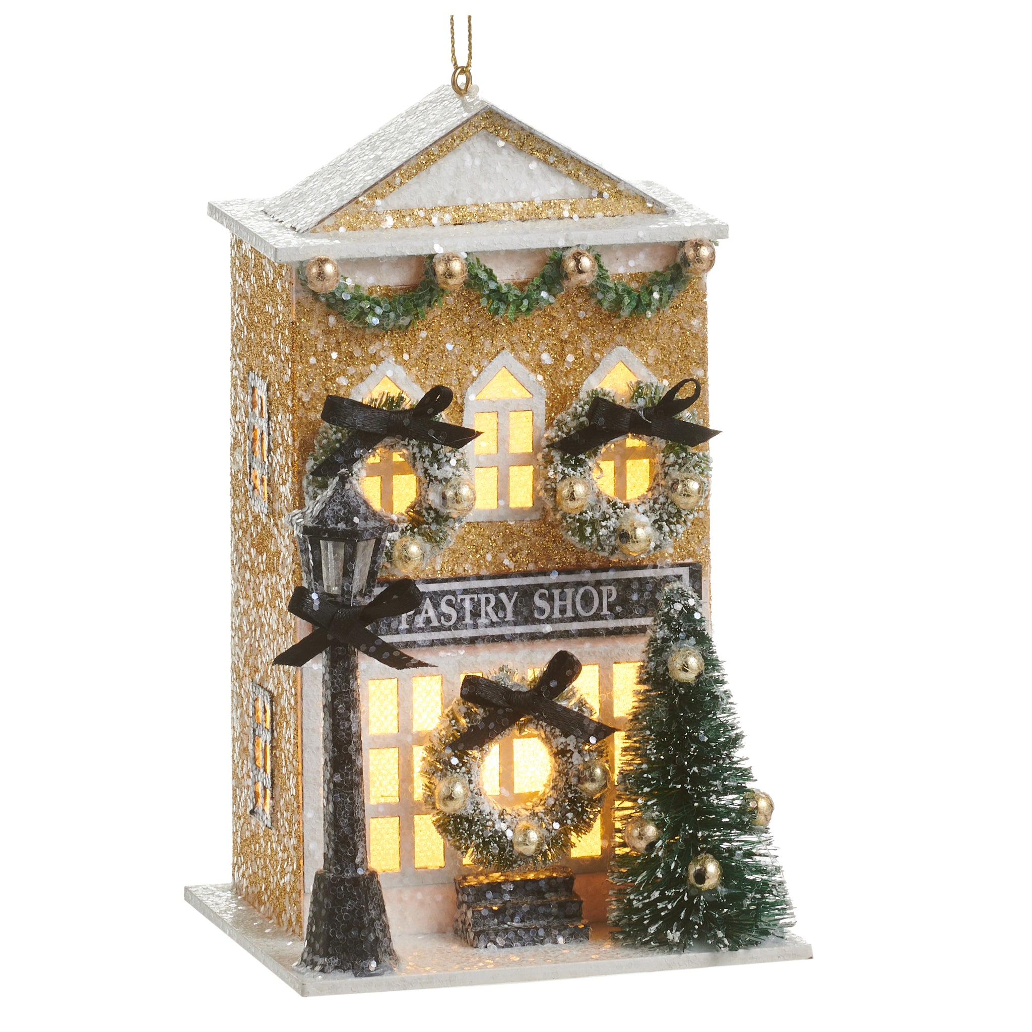 Lighted Paper Pastry Shop Ornament 5.5