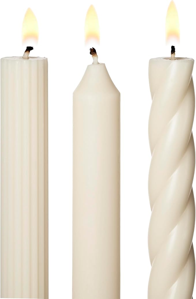 Illume Tapered Candles Off White - 3/Pack Assorted