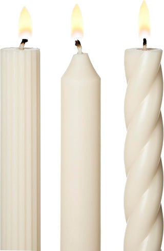 Illume Tapered Candles Off White - 3/Pack Assorted