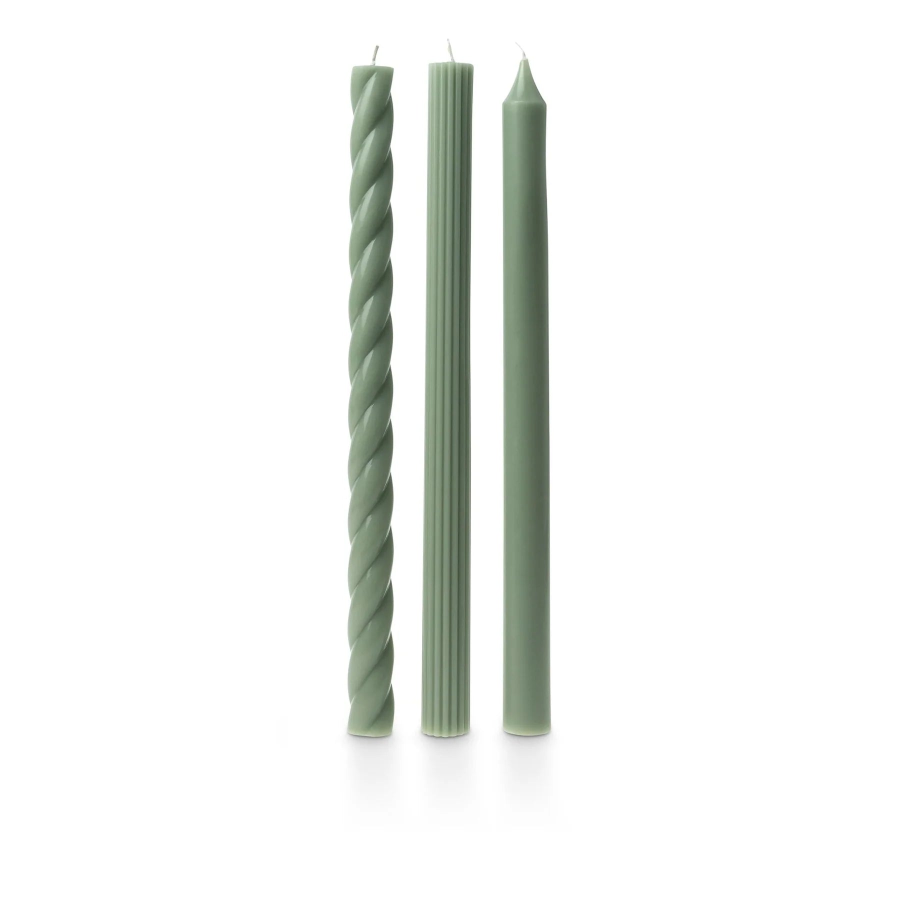 Illume Tapered Candles Sage Green - 3/Pack Assorted