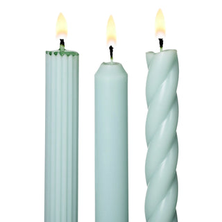 Illume Tapered Candles Light Blue - 3/Pack Assorted