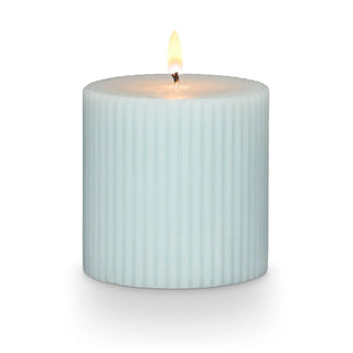 Illume Fresh Sea Salt Ribbed Pillar Small Candle