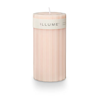 Illume Coconut Milk Mango Ribbed Pillar Medium Candle