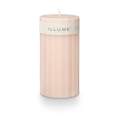 Illume Coconut Milk Mango Ribbed Pillar Medium Candle