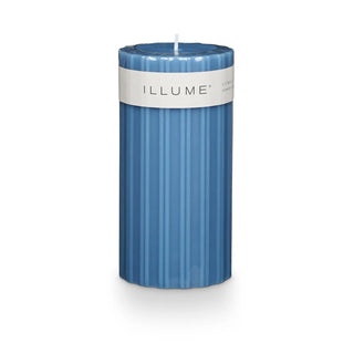 Illume Citrus Crush Ribbed Pillar Medium Candle