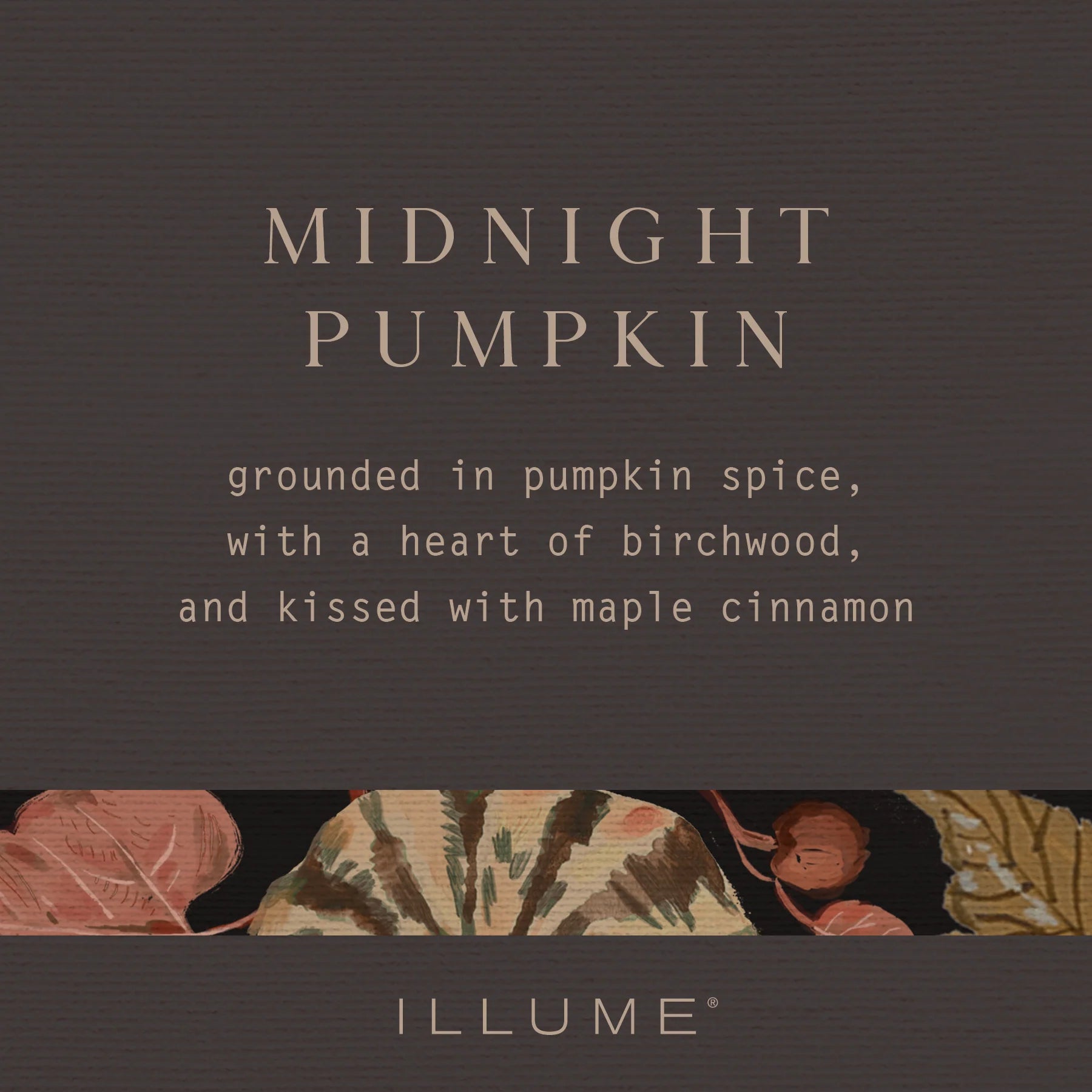 Illume Midnight Pumpkin Small Crackle Glass Candle