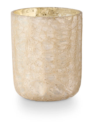 Illume Winter White Small Crackle Glass Candle