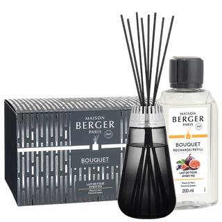 Maison Berger Amphora Black Reed Diffuser Gift Set with Sweet Fig