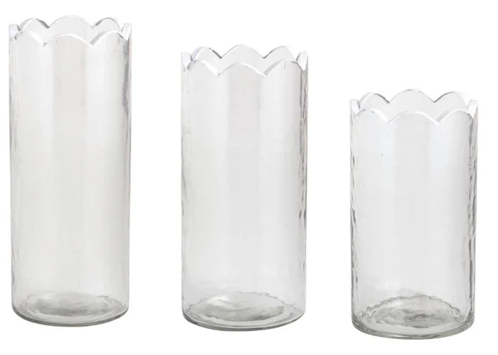 Scalloped Glass Bud Vase