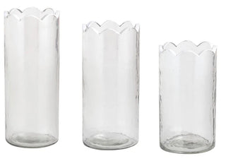 Scalloped Glass Bud Vase