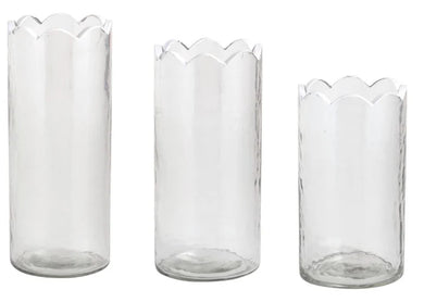 Scalloped Glass Bud Vase