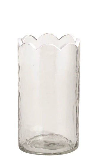 Scalloped Glass Bud Vase