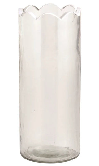 Scalloped Glass Bud Vase