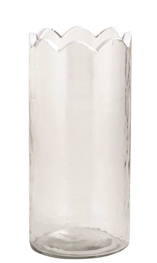 Scalloped Glass Bud Vase
