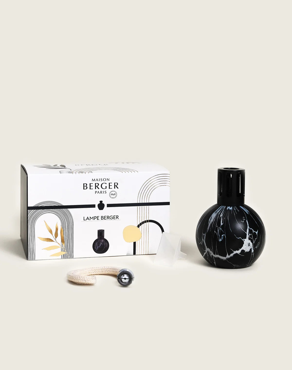 Boule Fragrance Lamp Black Marble - Lampe Berger