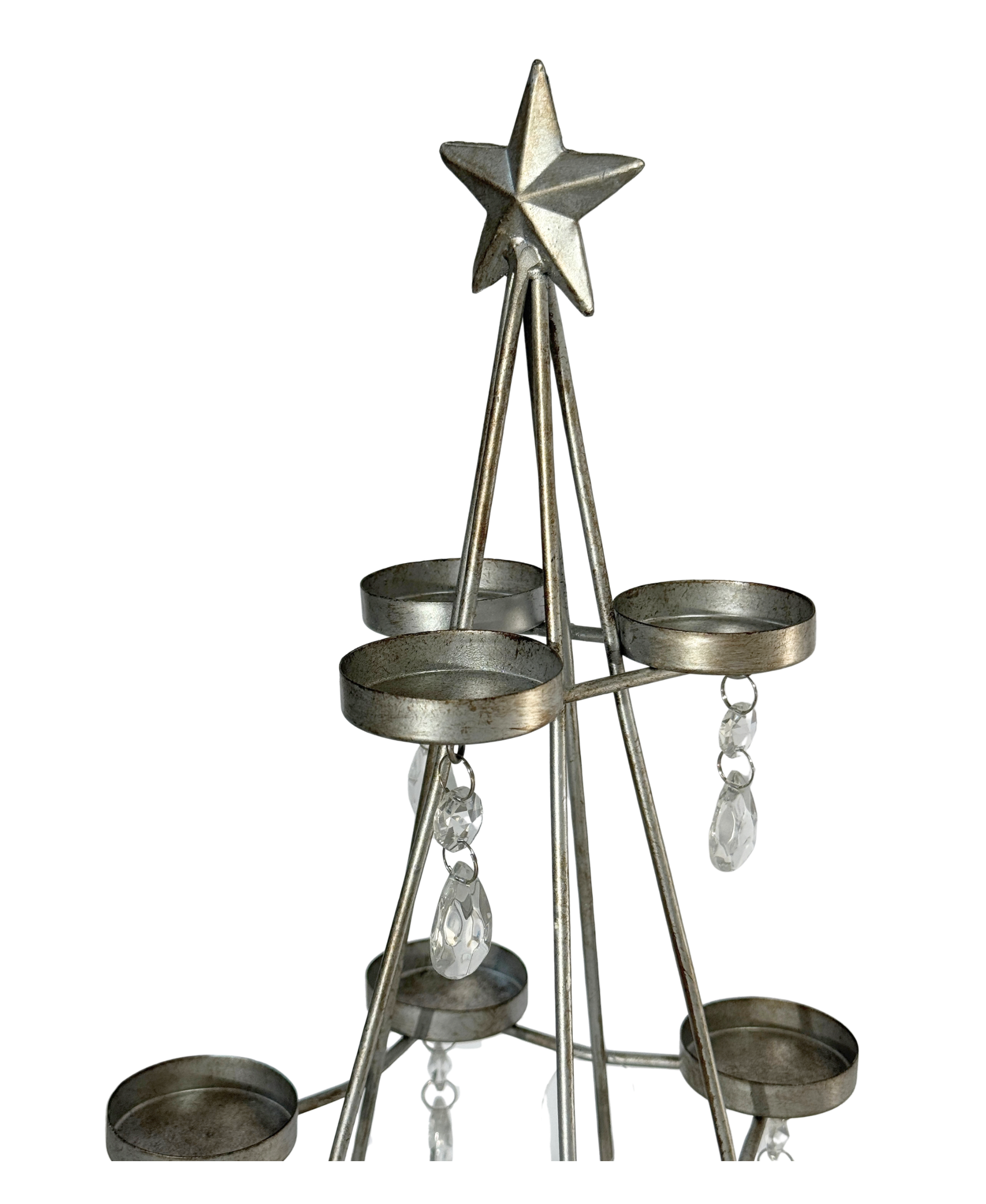 Brushed Metal Candle Holder