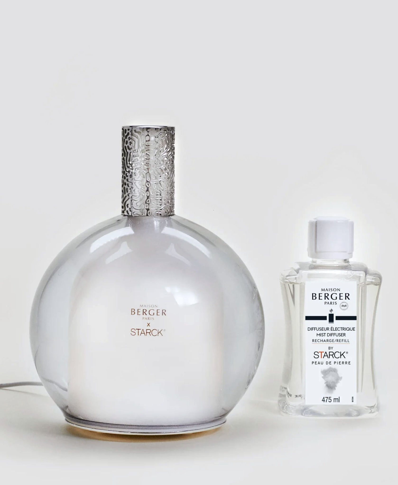 Starck Gray Mist Diffuser Set - Peau De Pierre - Maison Berger