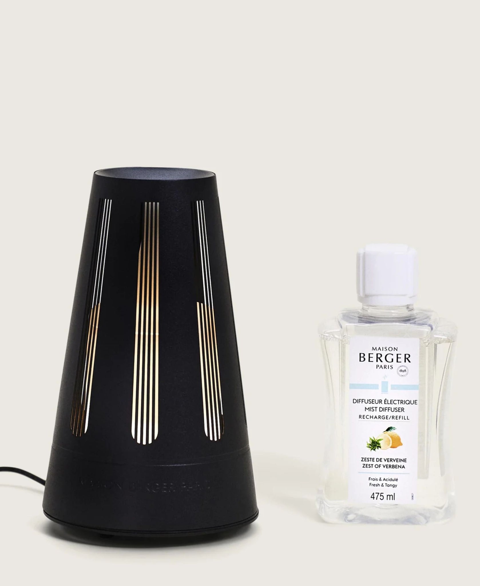 Amphora Black Mist Electric Diffuser - Zest of Verbena - Maison Berger