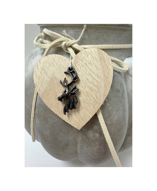 Grey Frosted Glass Candle Holder With Heart