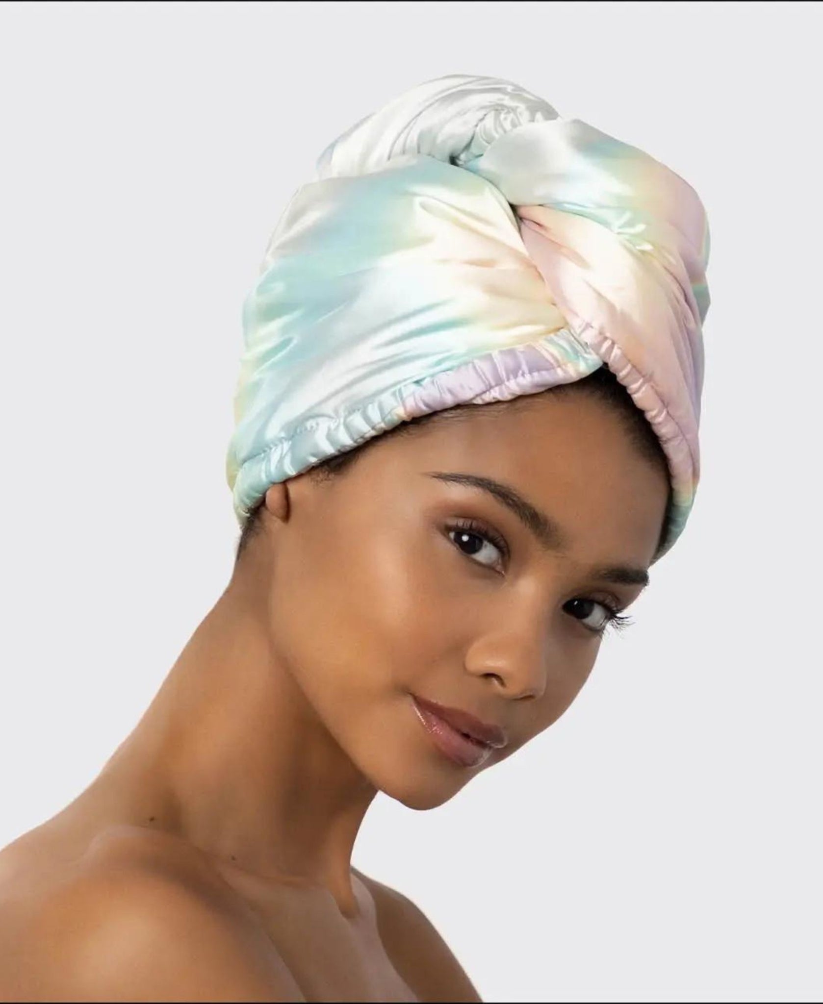 Kitsch Satin Wrapped Hair Towel Aura