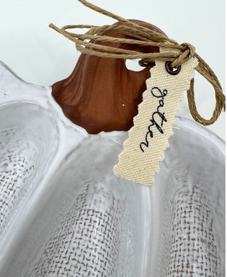 Pumpkin Stoneware Section Server