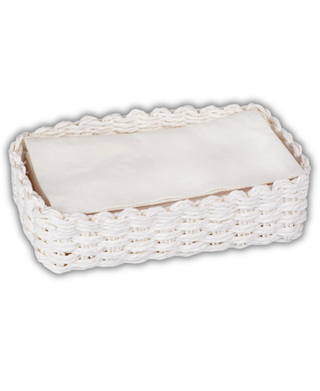 Paper Woven White Guest Towel Caddy