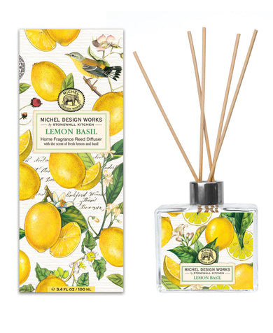 Michel Design Works Lemon Basil Home Fragrance Reed Diffuser