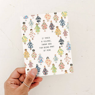 It Takes a Village Thank You Card Blank