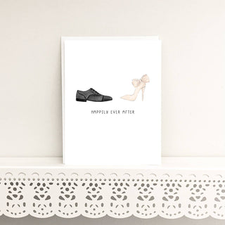Happily Ever After Mr + Mrs Newlywed Card Blank