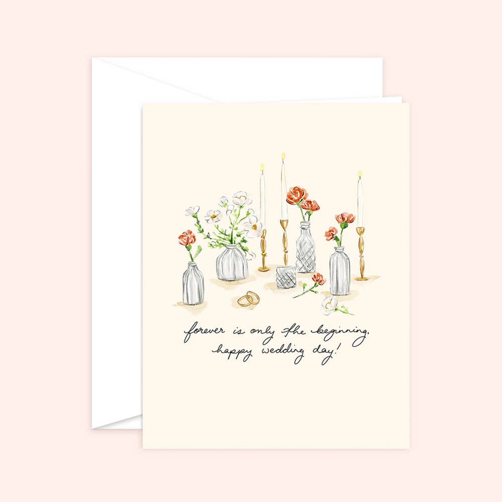 Forever Is Only The Beginning Wedding Card Blank