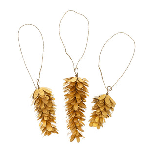 Brass Pinecone Ornament - Large