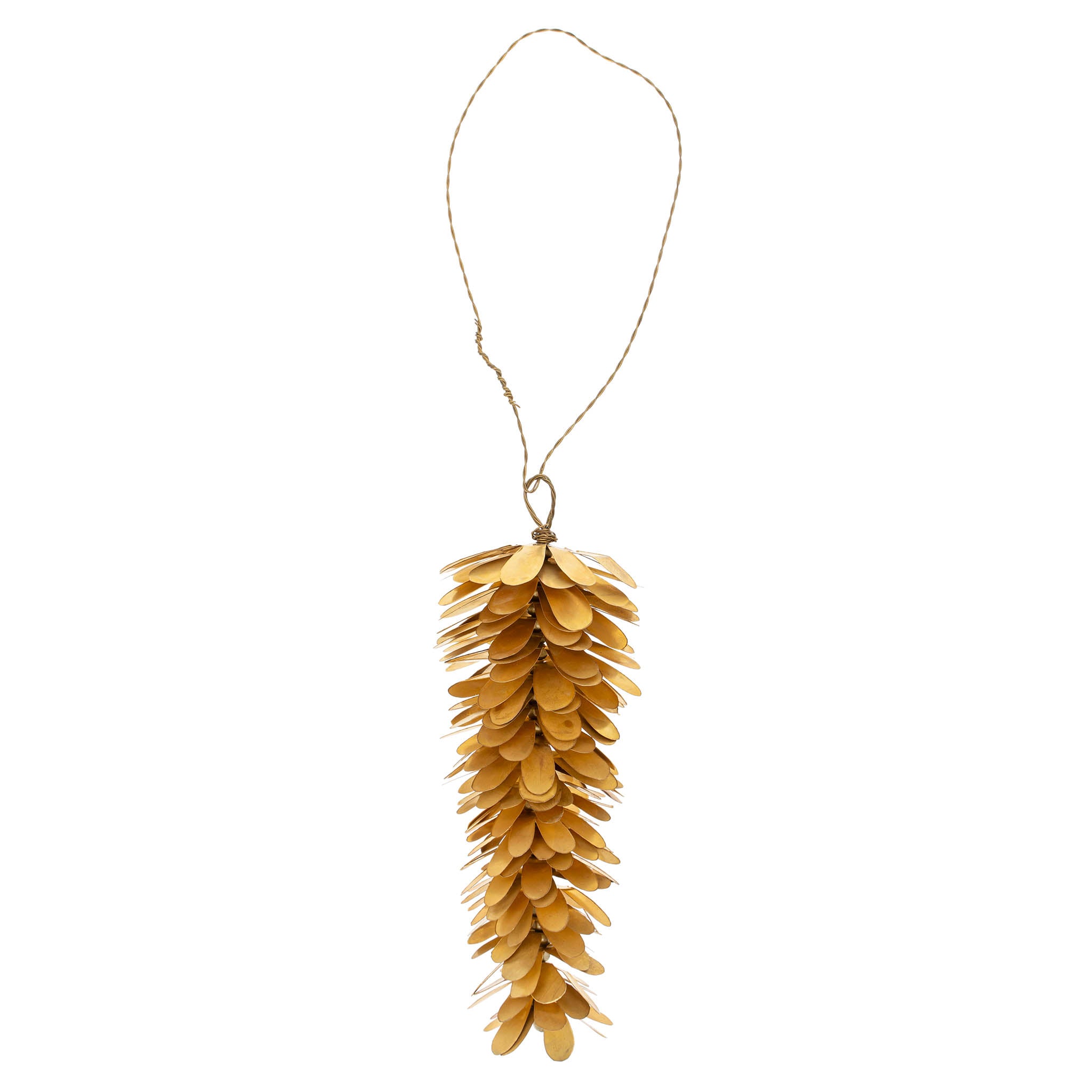 Brass Pinecone Ornament - Large