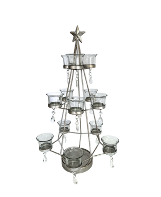Brushed Metal Candle Holder
