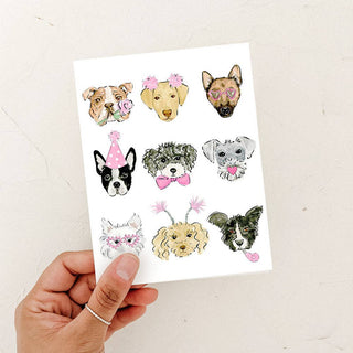 Pretty In Pink Dogs Card Blank
