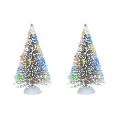 Department 56 Village Accessories Lit Pair of White Trees
