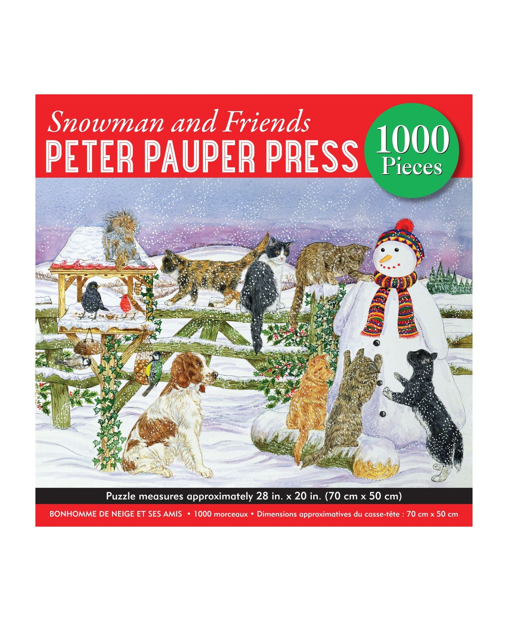 Peter Pauper Press Snowman and Friends 1000 Piece Jigsaw Puzzle