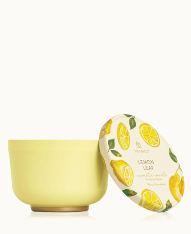 Thymes Lemon Leaf Poured Candle Travel Tin