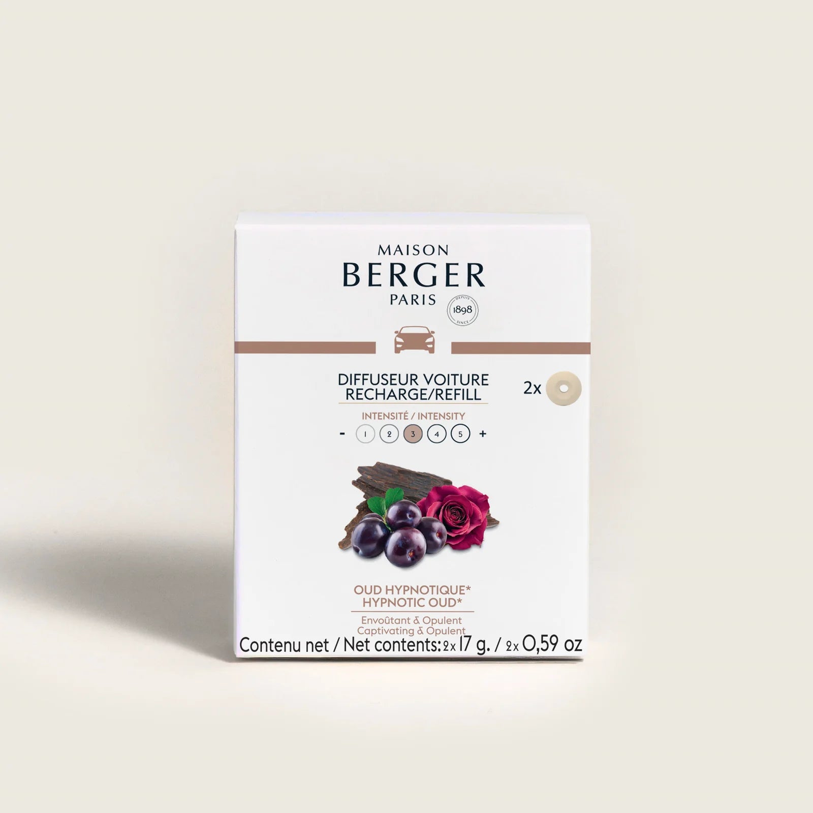 Maison Berger Hypnotic Oud Car Diffuser Refill 2-Pack