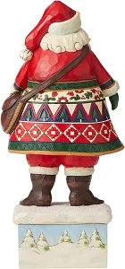 Jim  Shore Lapland Santa On Base - Feeling Festive In The Frost Figurine