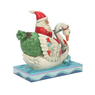 Jim Shore Heartwood Creek Grace & Goodwill - Santa Riding a Swan