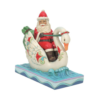 Jim Shore Heartwood Creek Grace & Goodwill - Santa Riding a Swan